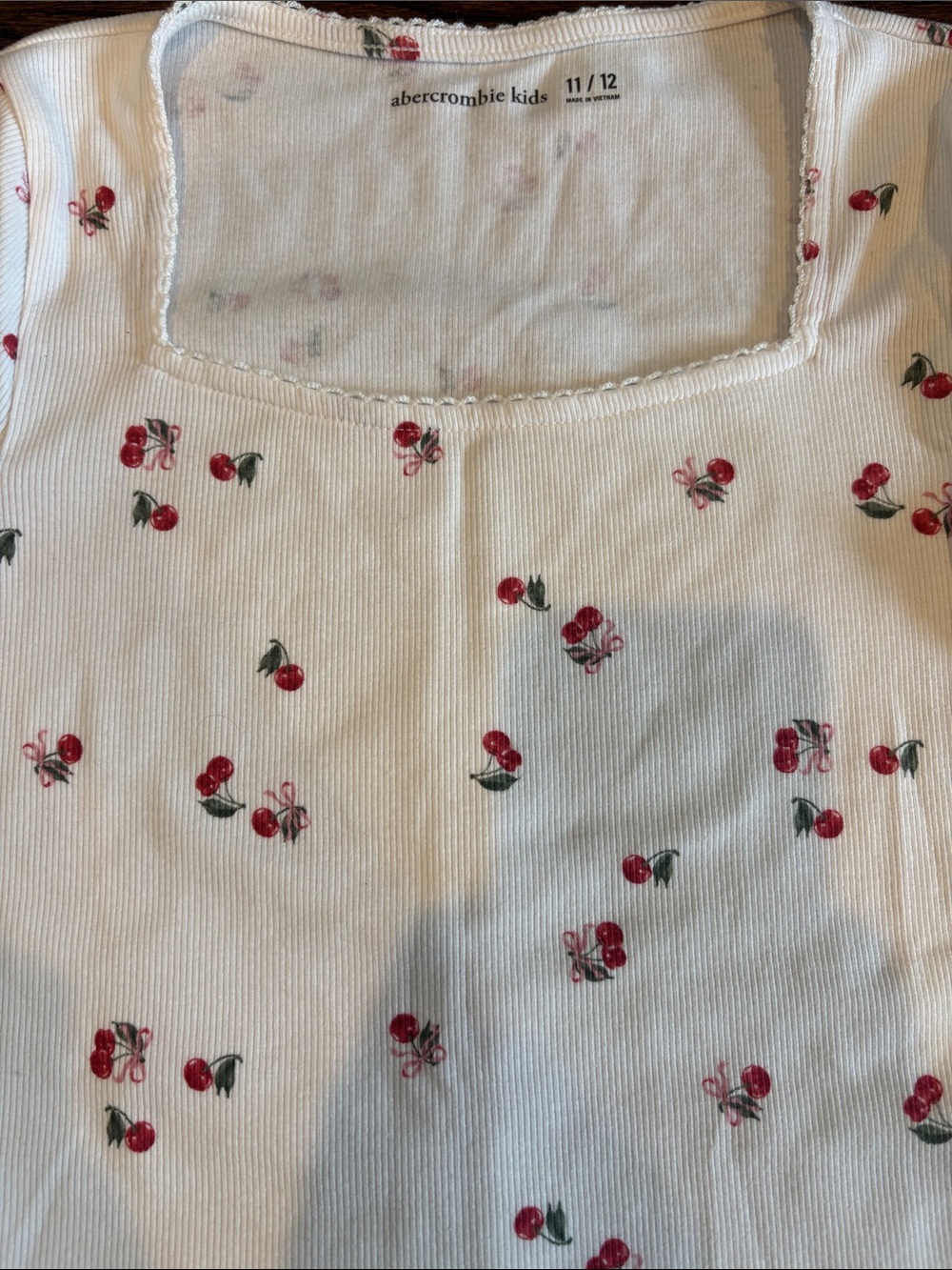 abercrombie kids White Tee with Red Cherry Motif - Picture 3 of 4